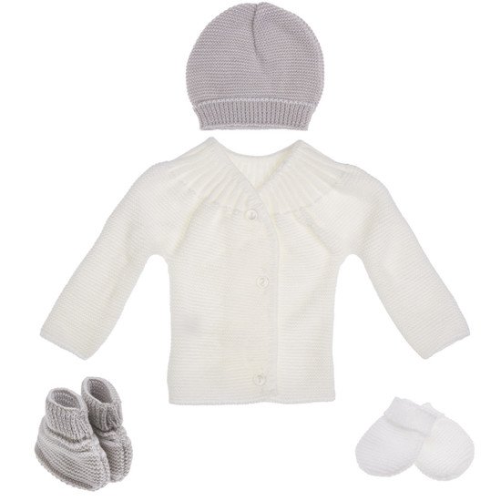 La Manufacture de layette Trousseau de naissance Blanc/Gris 0-1 mois