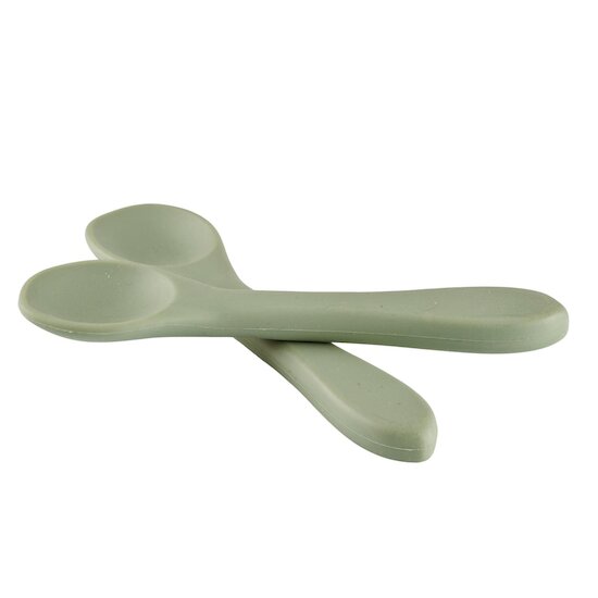 Thermobaby Lot de 2 cuillères silicone Vert Cactus  Thermobaby Lot de 2 cuillères silicone Vert Cactus