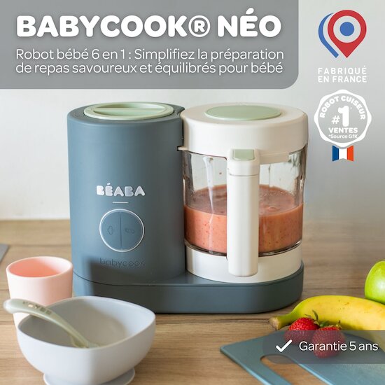 Béaba Babycook Néo Robot Bébé 6 en 1, Made in France, Gris Minéral gris mineral  Béaba Babycook Néo Robot Bébé 6 en 1, Made in France, Gris Minéral gris mineral