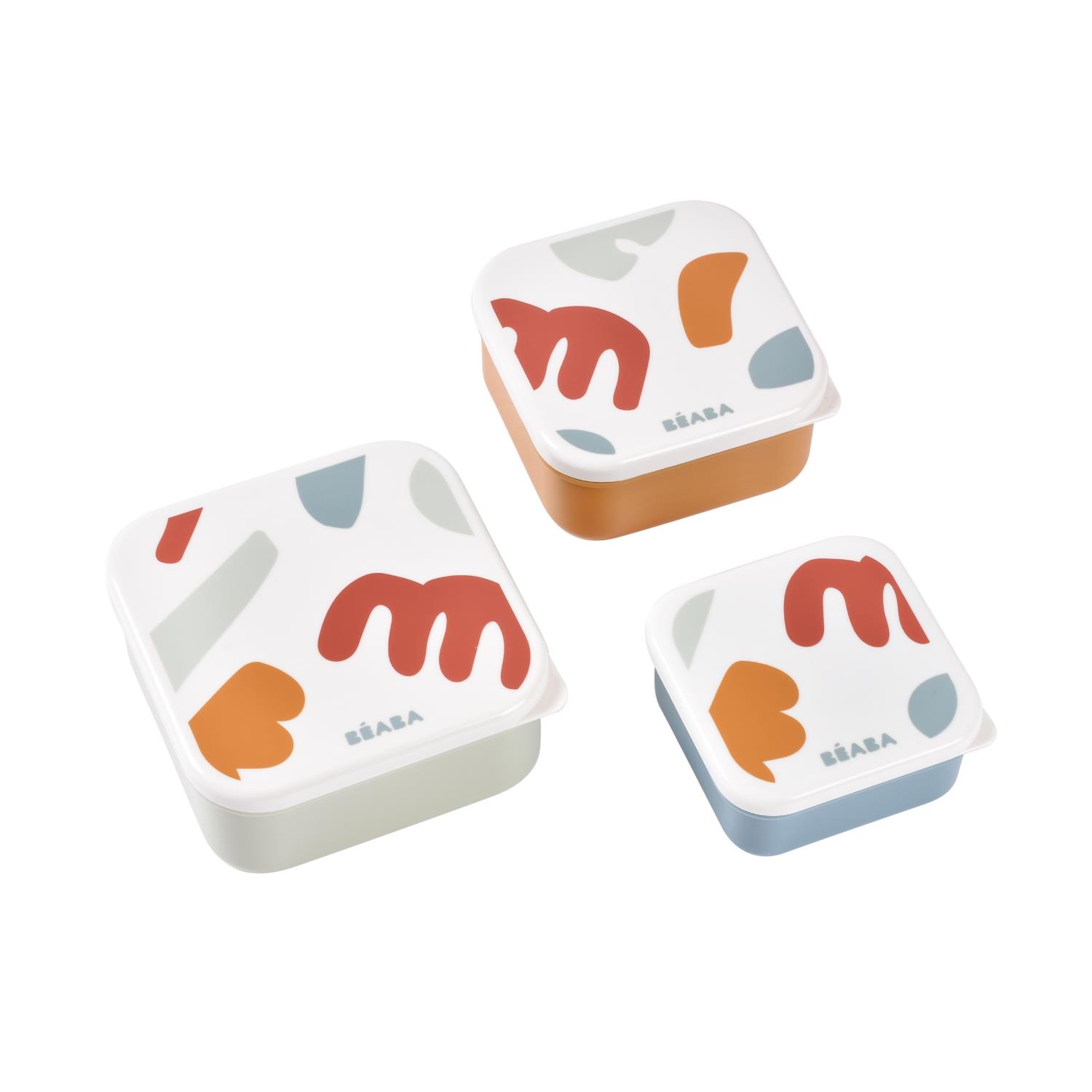 Set de 3 boîtes à goûter MULTICOLORE Béaba