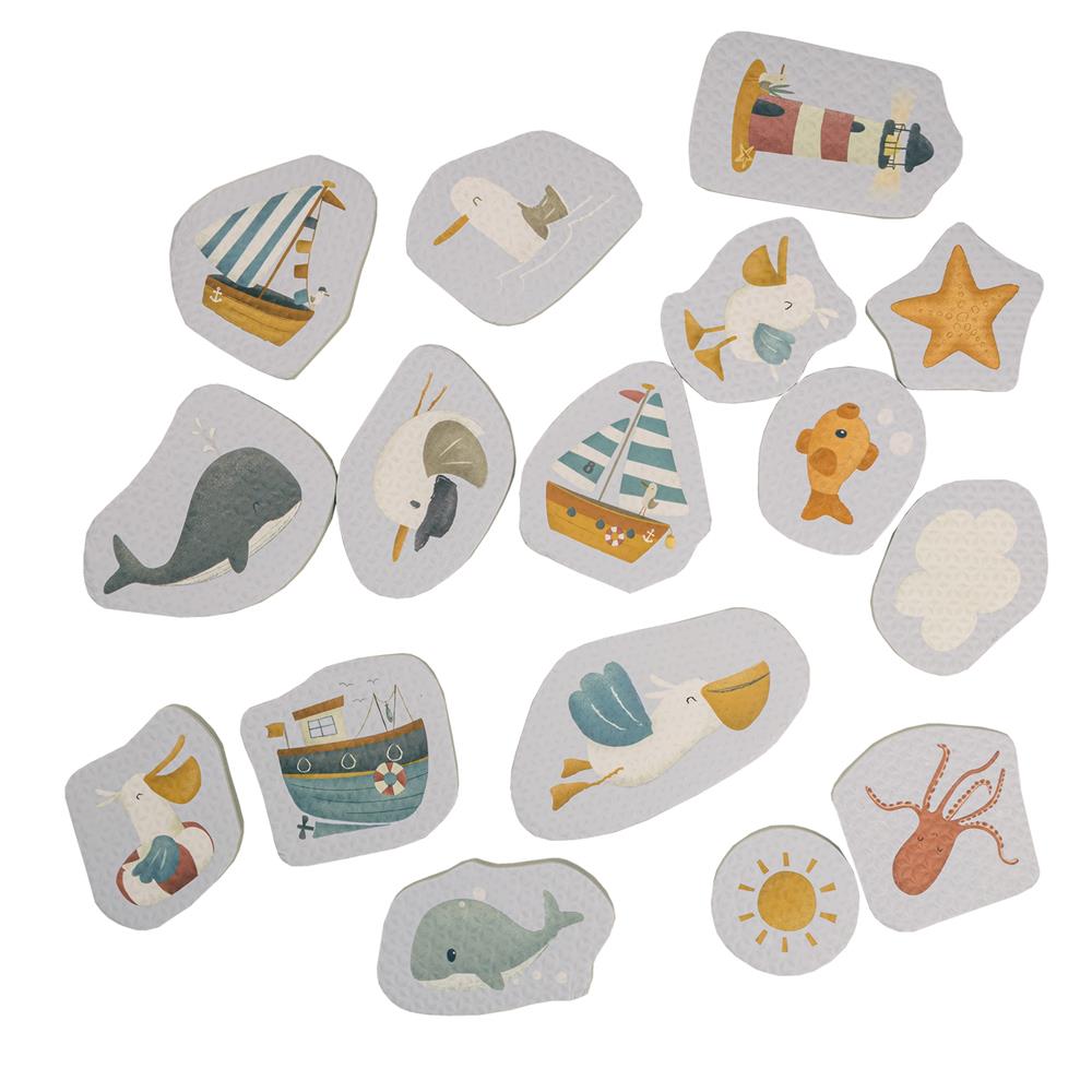 Stickers de bain en mousse BLEU Little Dutch