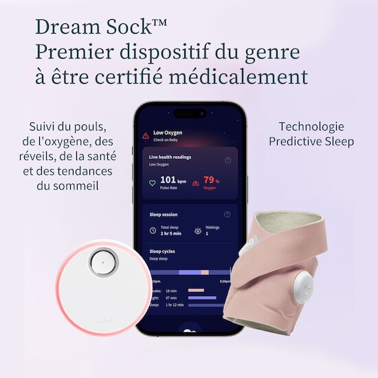 Owlet Moniteur Dream Sock Mint  Owlet Moniteur Dream Sock Mint