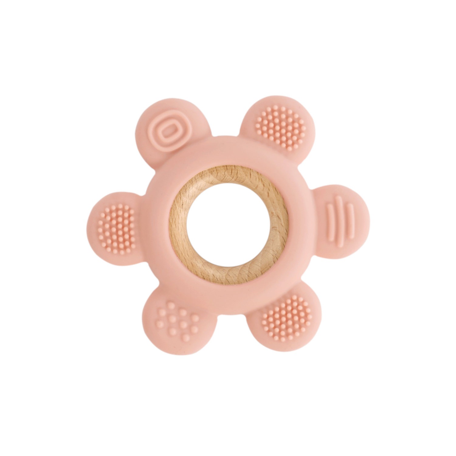 Anneau de dentition en silicone et bois ROSE Jané