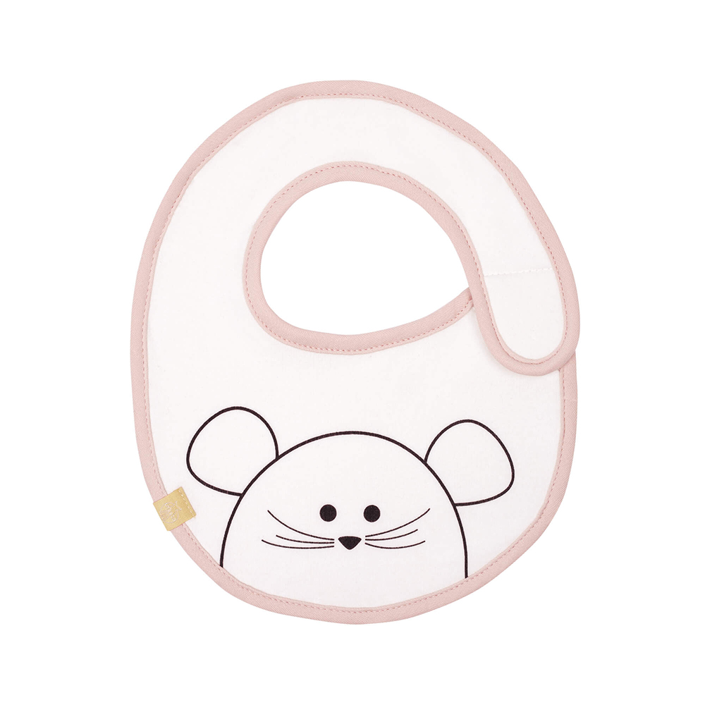 Bavoirs petit modèle éponge imperméable Little Chums Souris ROSE Lässig