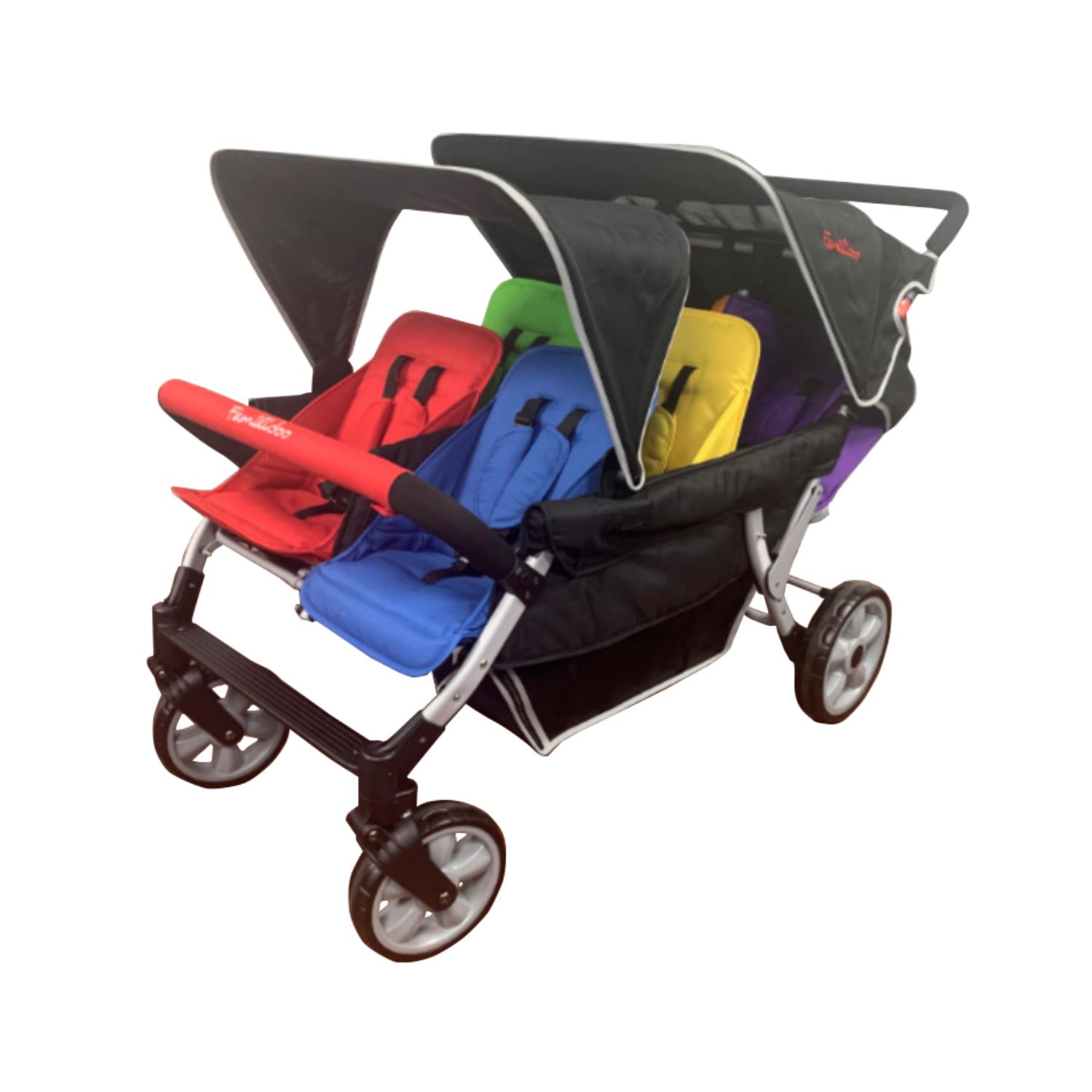 Familidoo - Poussette 6 places Lidoo Bus MULTICOLORE Familidoo