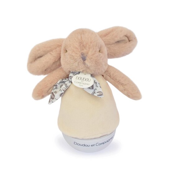 Doudou & Compagnie Peluche musicale Lapin Culbuto Beige 