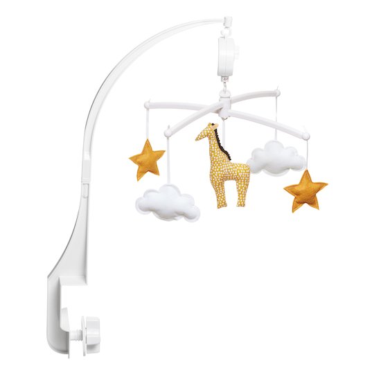 Pouce et Lina Mobile Musical Girafe Jaune  Le lion est mort ce soir