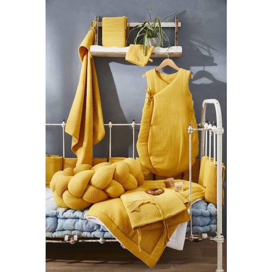 BB&Co Cape de bain et gant de toilette Mix & Match Moutarde  BB&Co Cape de bain et gant de toilette Mix & Match Moutarde