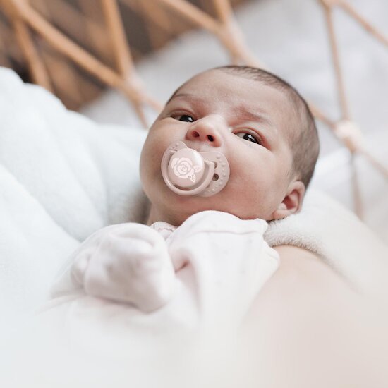 Difrax Lovi Sucette dynamique Nouveau né Babyshower Rose Naissance