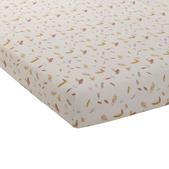 Domiva Drap housse jersey imprime Happy 60x120 cm