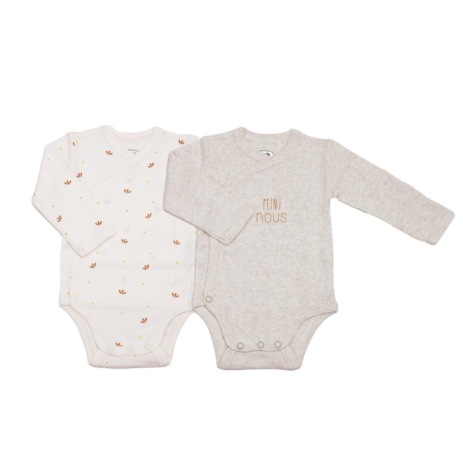 Lot de 2 body mini nous BEIGE Trois Kilos Sept