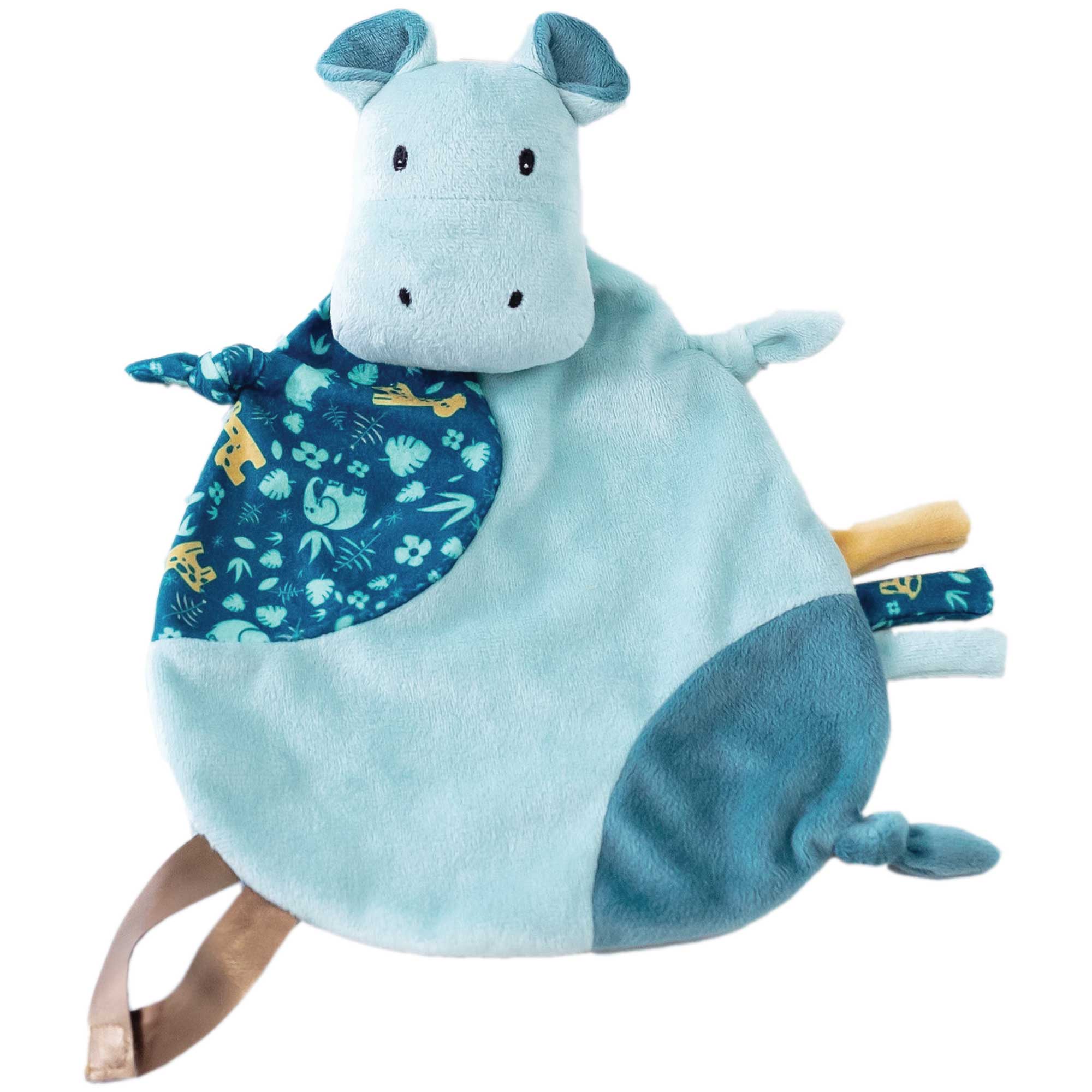 Domiva - Doudou attache-sucette Hippo Zanimo MULTICOLORE Domiva