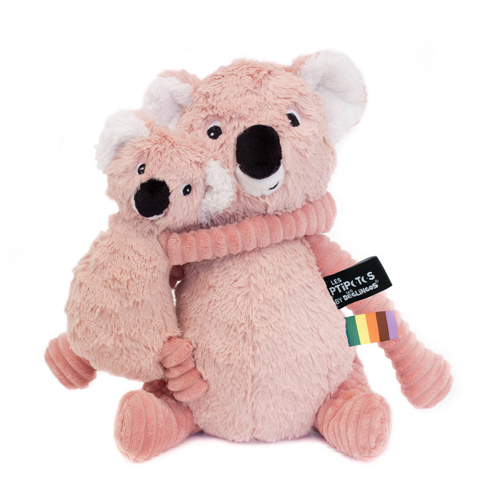 LES DEGLINGOS - Peluche Ptipotos Le Koala ROSE Les Déglingos