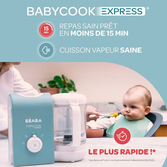 Béaba Robot multifonction Babycook Express Bleu baltique d'argile  