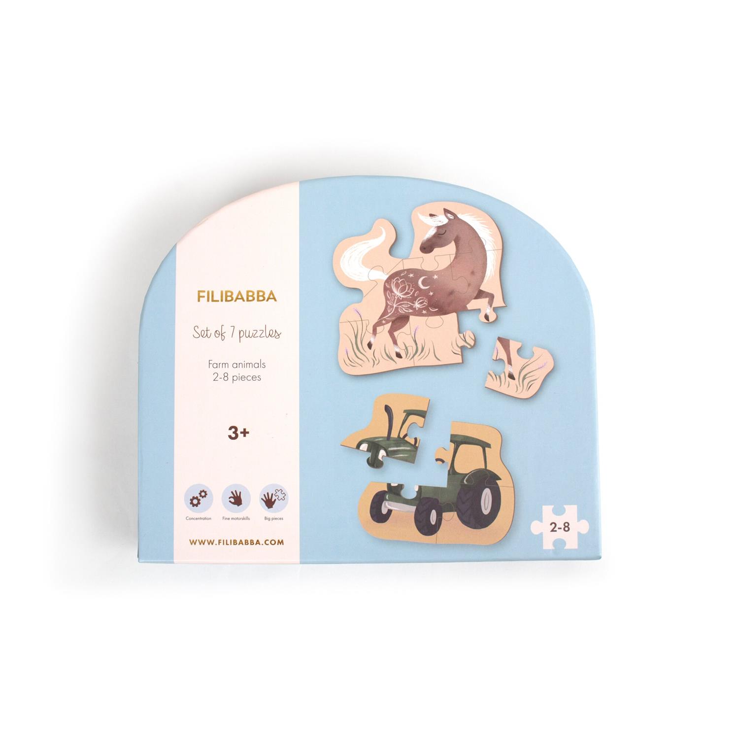 BB & Co - Set de 7 puzzles Animaux de la ferme MULTICOLORE BB&Co