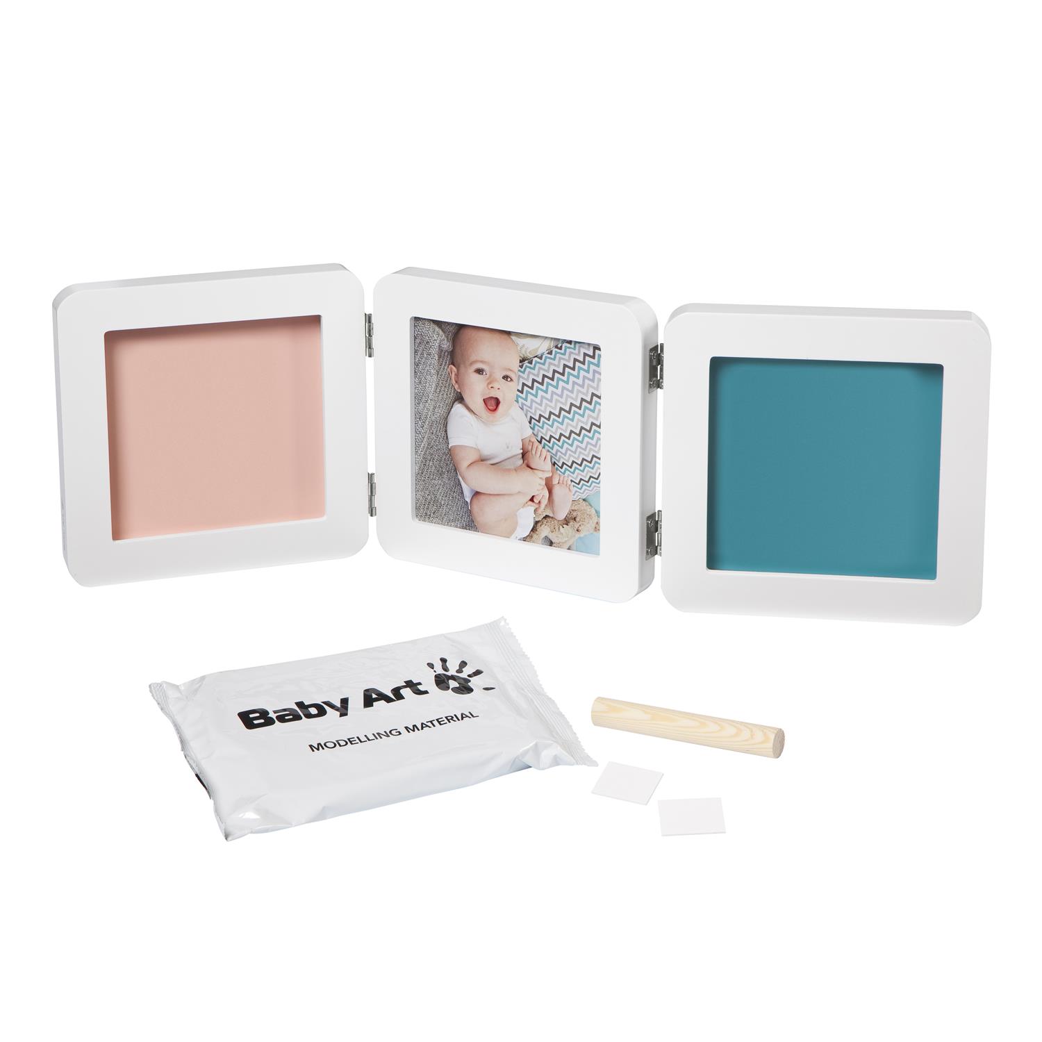 Cadre empreinte bébé My Baby Touch double BLANC Baby Art