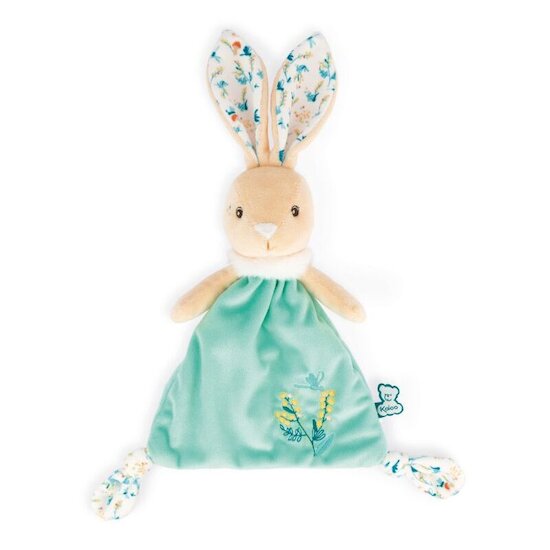 Kaloo Doudou triangle Lapin Justin Vert / Beige 