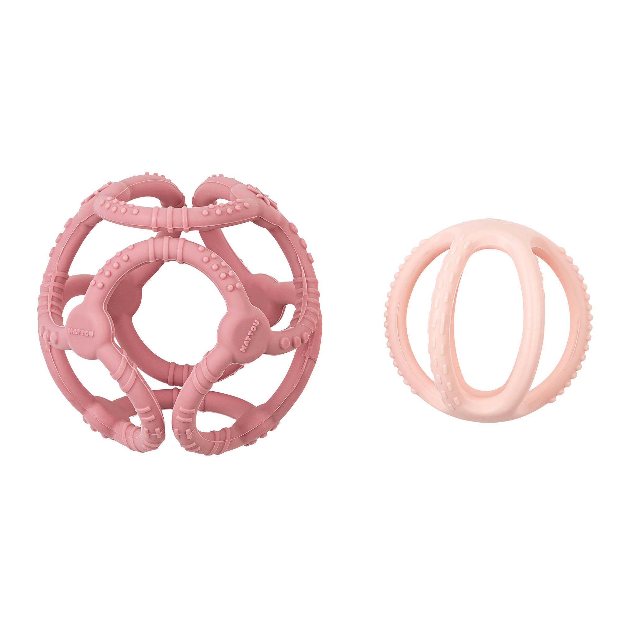Nattou - Set 2 balles silicone ROSE Nattou