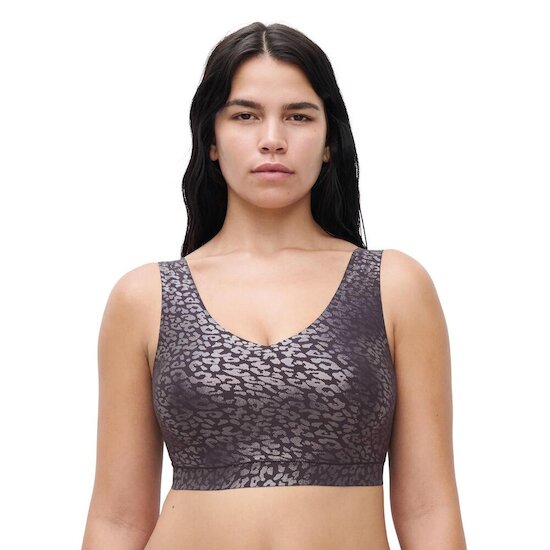 Chantelle Brassière Sans Armatures Col V Imprime Encre Scintillant  Chantelle Brassière Sans Armatures Col V Imprime Encre Scintillant