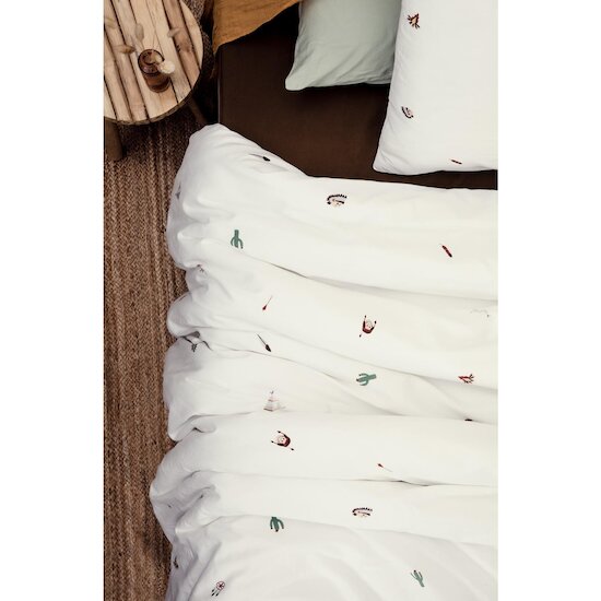 Kadolis Housse de couette Coton Bio enfant Petite Plume Multicolore 140x200 cm Kadolis Housse de couette Coton Bio enfant Petite Plume Multicolore 140x200 cm