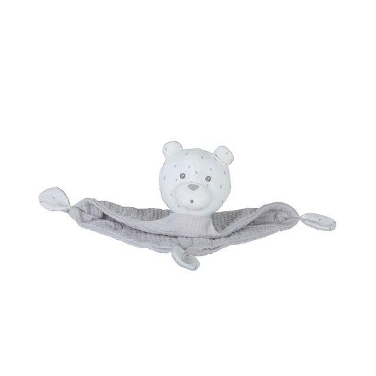 Sauthon Doudou mouchoir Lily grey Gris Clair  Sauthon Doudou mouchoir Lily grey Gris Clair