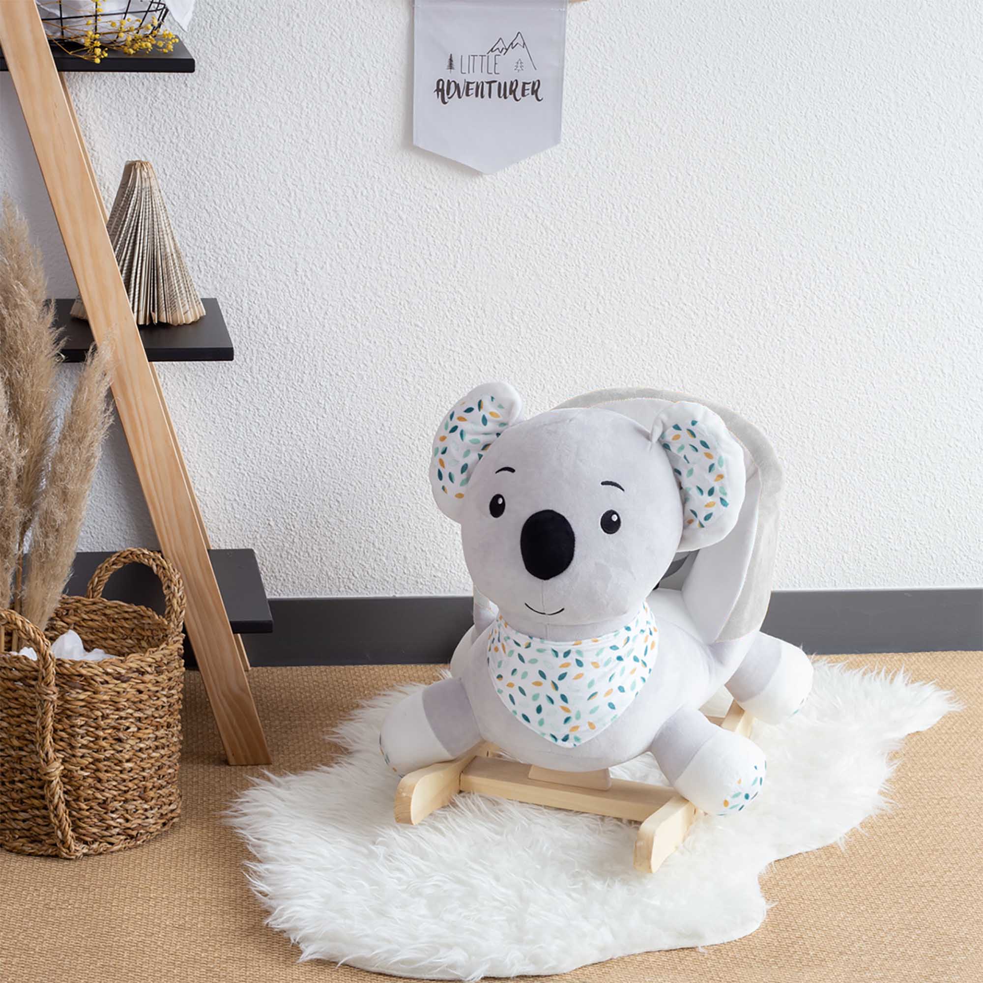 Trois Kilos Sept - Peluche à bascule Kolala - Kolala et sa tribu GRIS Trois Kilos Sept