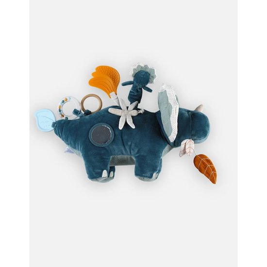 Noukie's Peluche d'activités Dino Ops Tiga & Stegi Bleu 42 cm