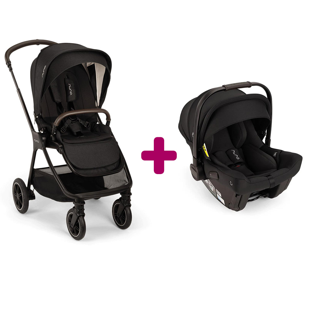 Nuna - Pack Poussette duo Triv Next Caviar + coque Pipa Urbn Caviar  Nuna