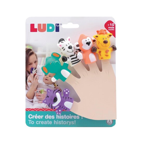 Ludi Pupets a doigts savane Multicolore 