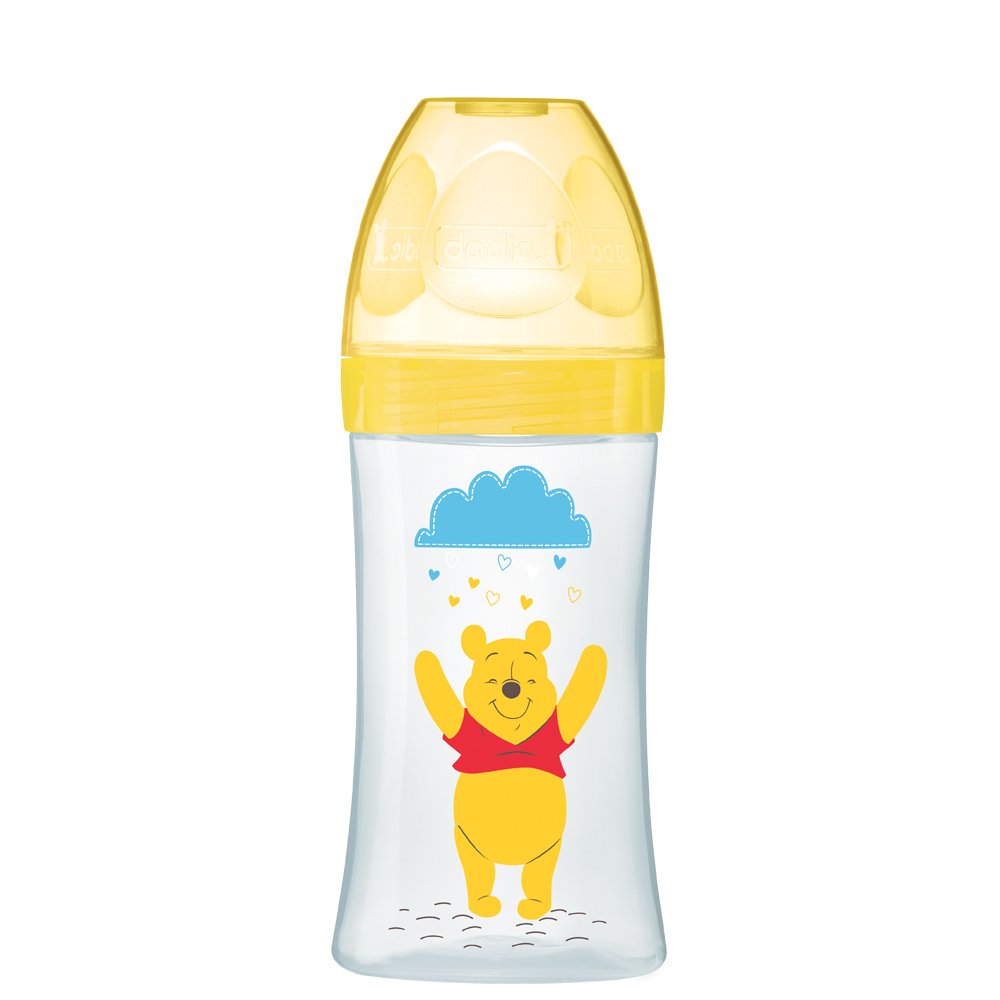 Biberon Sensation+ Anti-Colique WINNIE débit 2 JAUNE Dodie