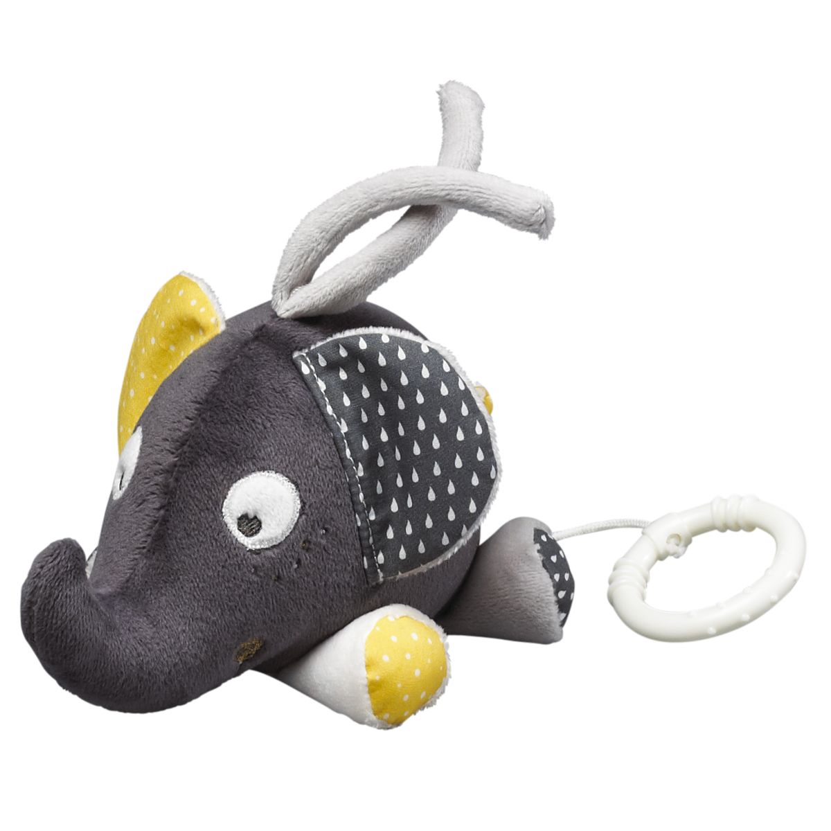 Mini peluche musicale Babyfan GRIS Sauthon Baby Déco