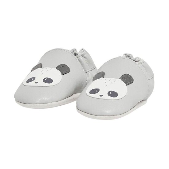 P’tit bisou Chaussons Cuir Grey Pandou 