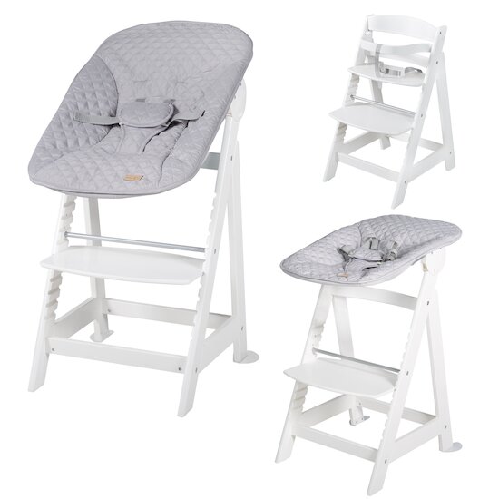 Roba Chaise haute évolutive Born Up Set 2 en 1 naissance Blanc 