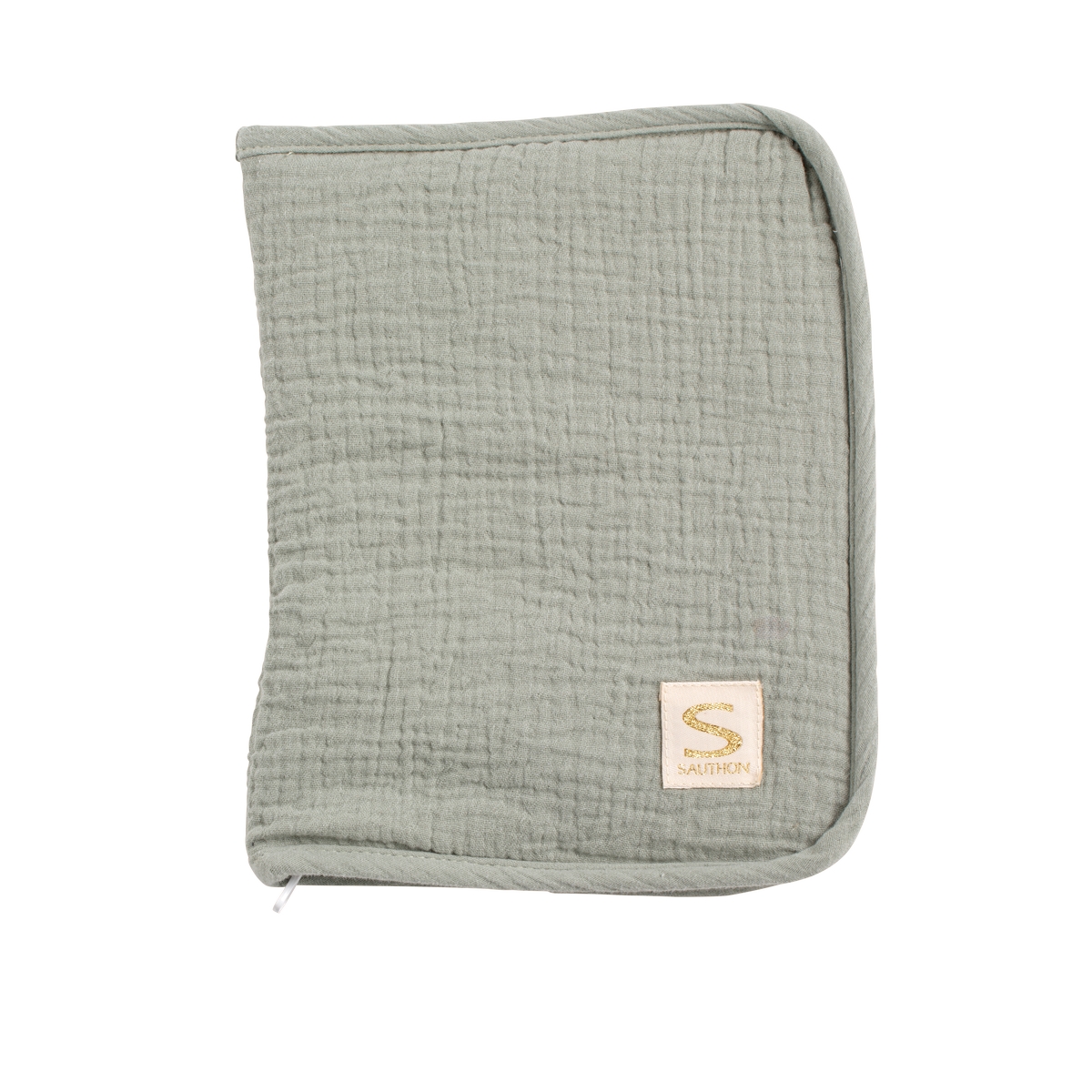 Protege carnet de sante Uni Sauge VERT Sauthon
