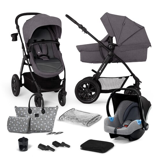 Poussette confortable 3 en 1, pack poussette, coque & nacelle bébé : adbb