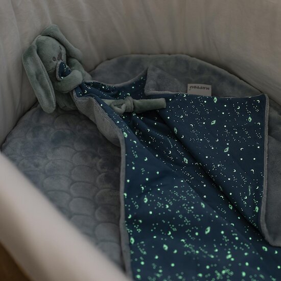 Nattou Doudou couverture Glow in the dark Vert  Nattou Doudou couverture Glow in the dark Vert