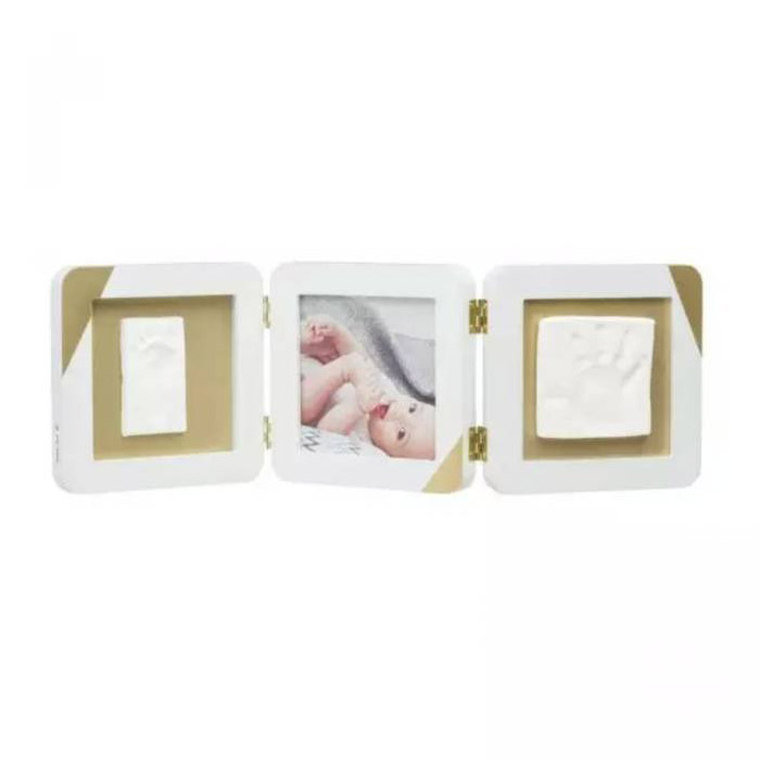 Gold Dipped Frame blanc (double) JAUNE Baby Art