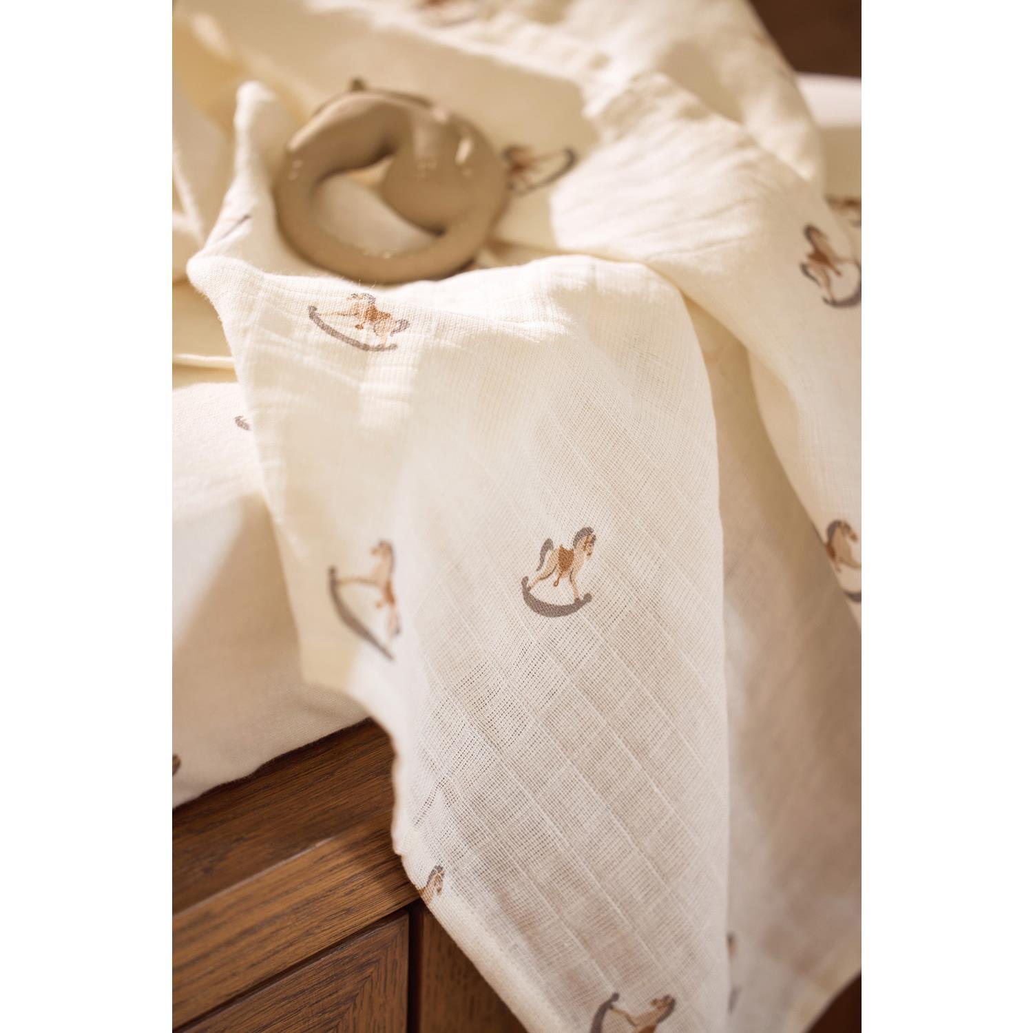 Jollein - Lange Gaze de Coton Nostalgic Ride Lot de 2 MULTICOLORE Jollein