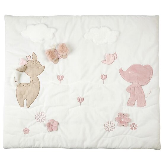 Nattou Tapis d'éveil avec arches Fanfan Blanc/Sable/Rose  Nattou Tapis d'éveil avec arches Fanfan Blanc/Sable/Rose