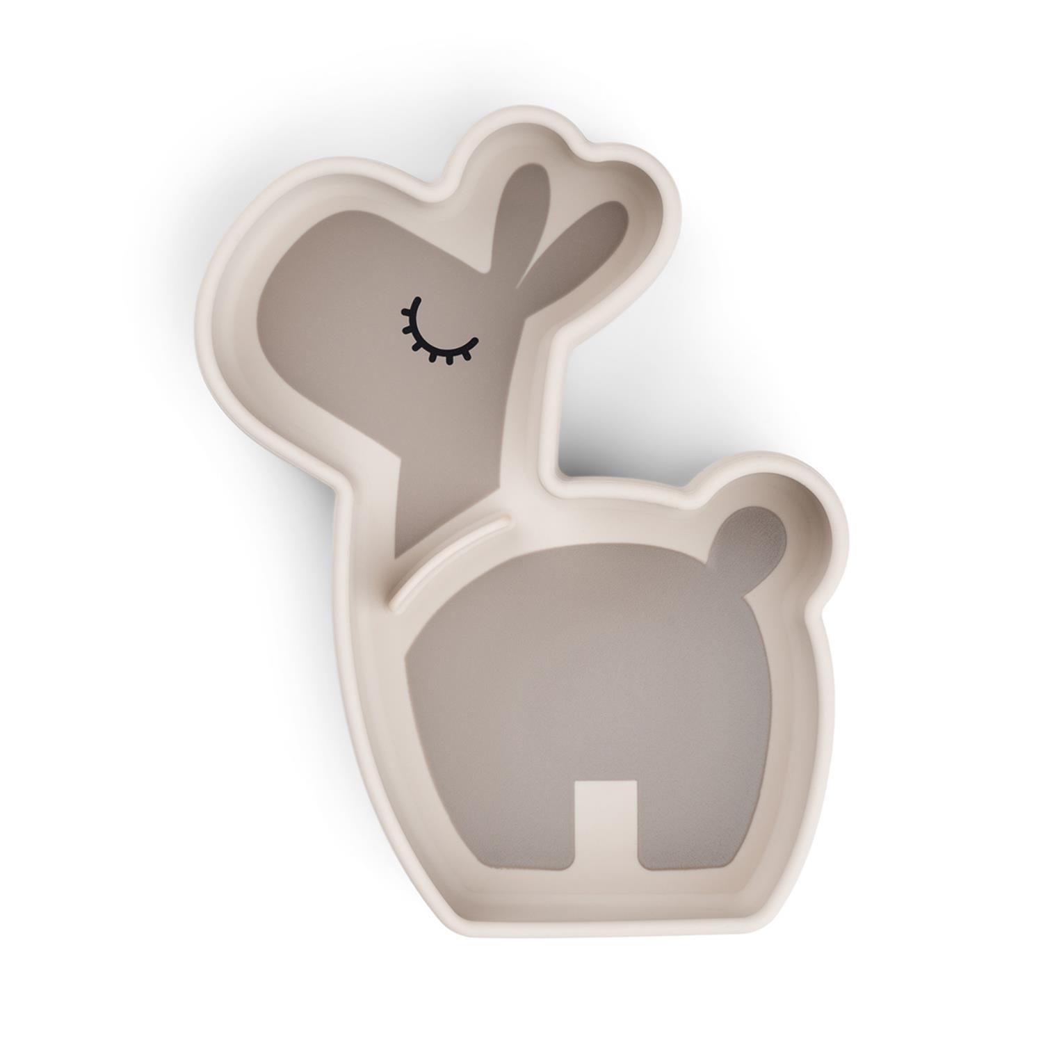 Assiette silicone avec ventouse Lalee BEIGE Done by Deer