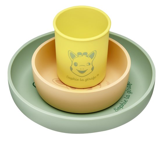 Sophie la girafe Set repas silicone Olive 