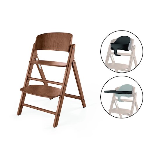 Cybex Chaise haute bébé Pliante et Évolutive Pack Click & Fold 3-en-1 All Natural Dark  Cybex Chaise haute bébé Pliante et Évolutive Pack Click & Fold 3-en-1 All Natural Dark