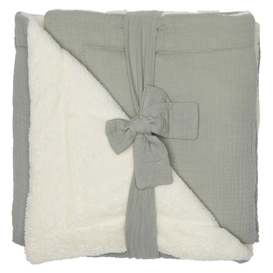 BB&Co Couverture peluche & gaze Mix & Match Vert De Gris 70x100 cm