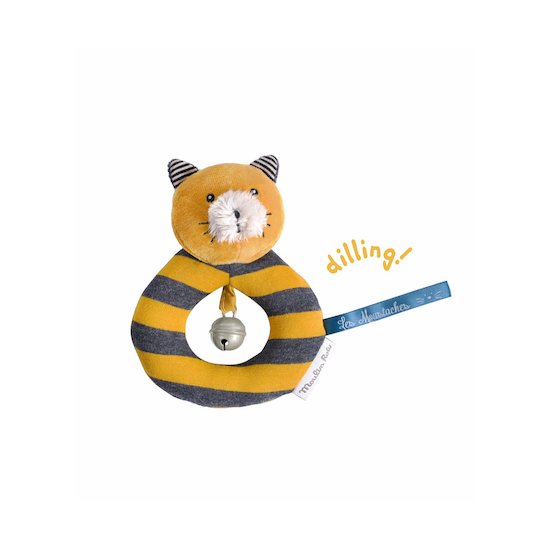 Moulin Roty Anneau-hochet chat Lulu Les Moustaches   Moulin Roty Anneau-hochet chat Lulu Les Moustaches