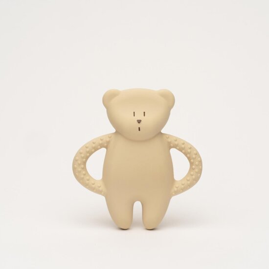Moonie Jouet de dentition ourson en caoutchouc naturel Sable  Moonie Jouet de dentition ourson en caoutchouc naturel Sable