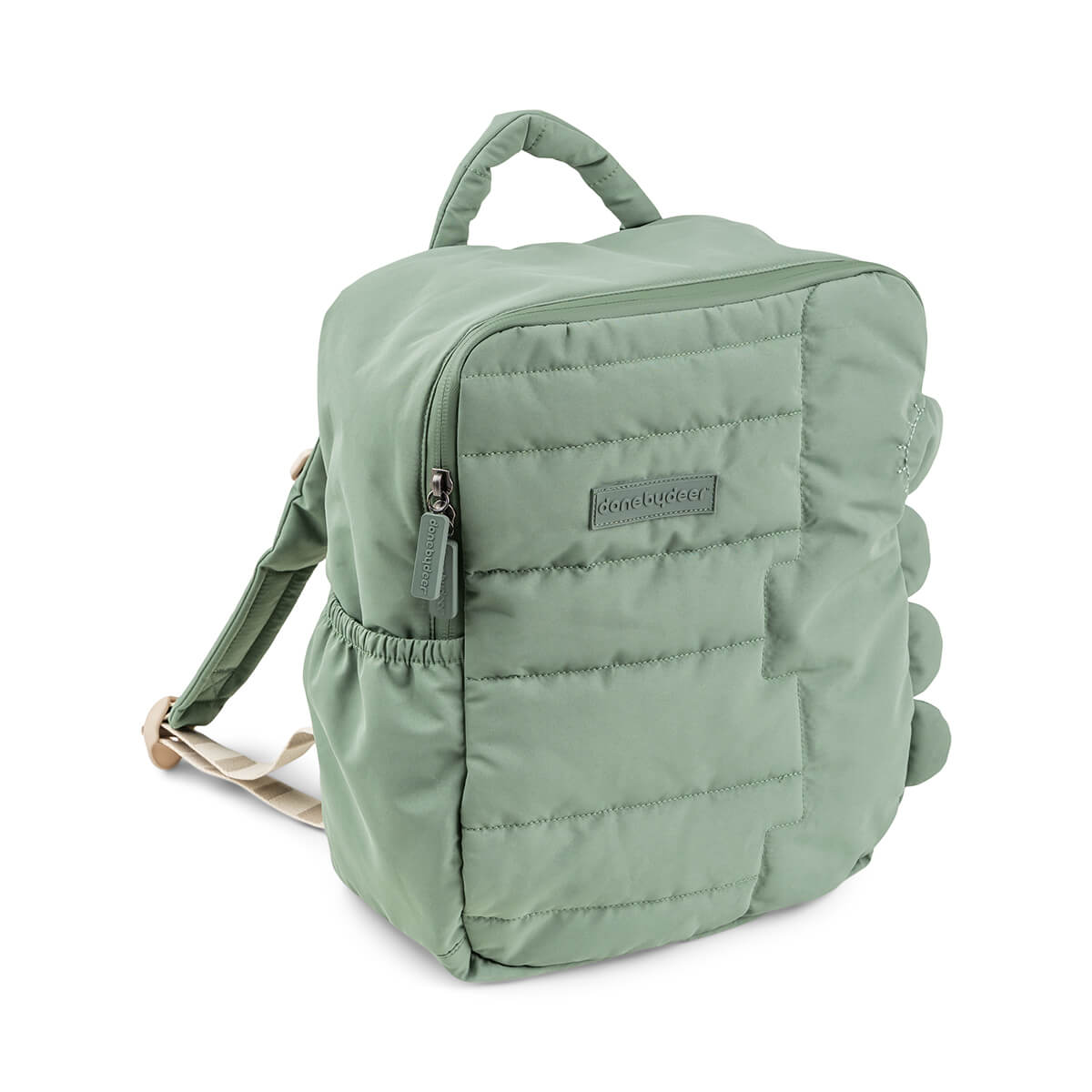 Sac à dos matelassé enfant Croco VERT Done by Deer