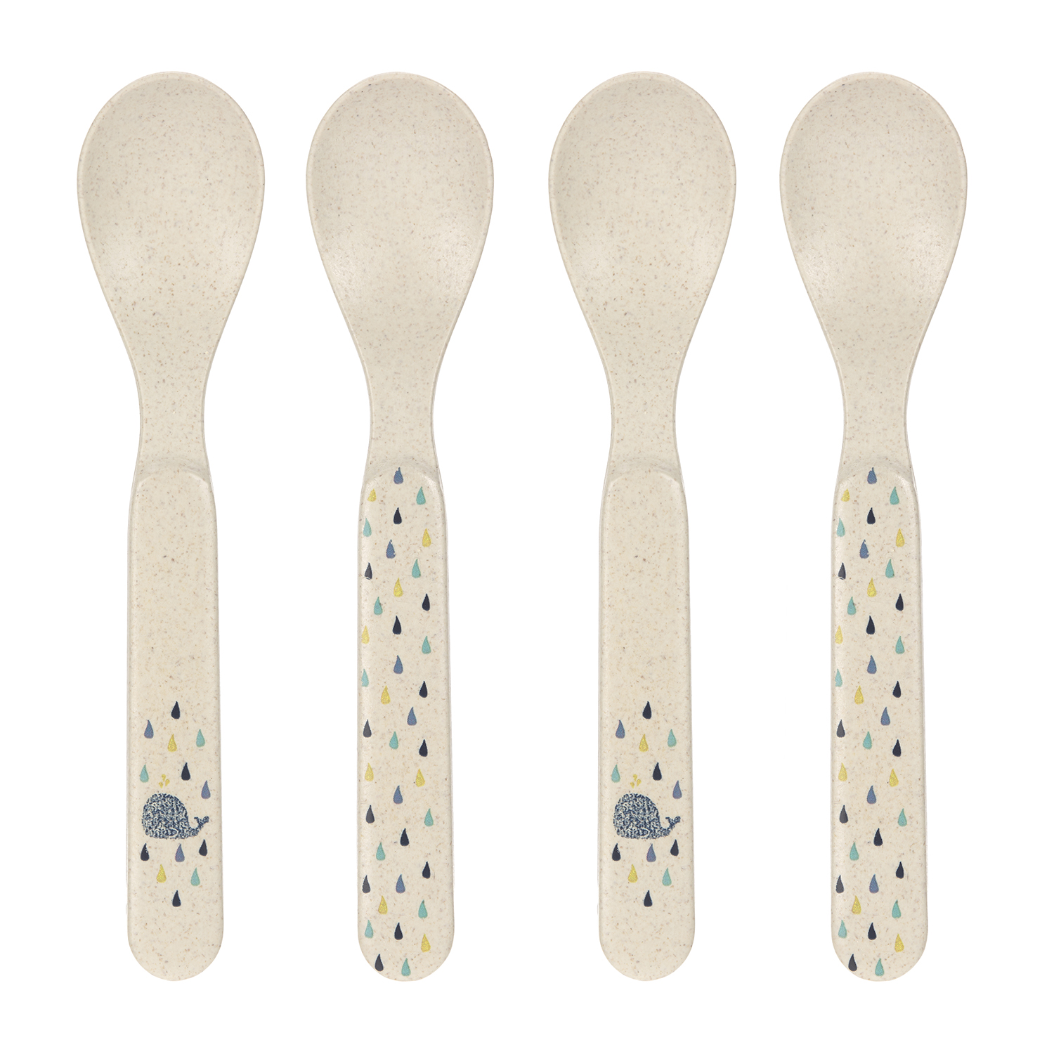 Lässig - 4 cuillères Little Water Baleine BEIGE Lässig