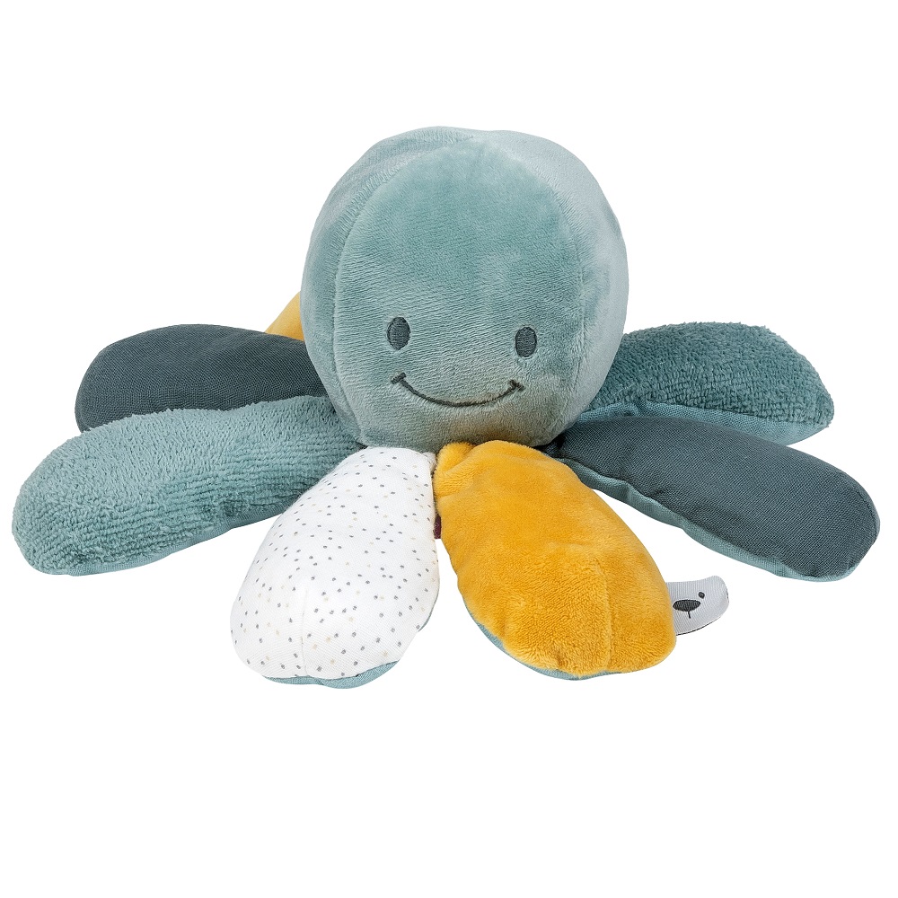 Nattou - Peluche d'activités poulpe VERT Nattou