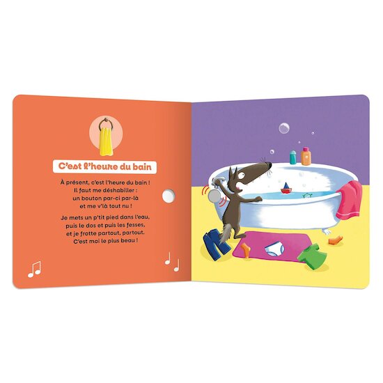 Auzou Livre P'tit loup mes comptines pour être tout propre Multicolore  Auzou Livre P'tit loup mes comptines pour être tout propre Multicolore