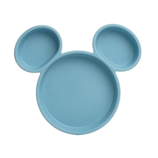 Thermobaby Assiette Compartimentée Tête Mickey Bleu  